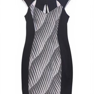 Jax Strapless Black and White Dress